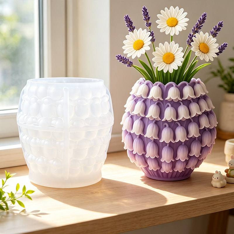 Desk Setup Plant - Cetakan Silikon Vas Bunga Lily of
