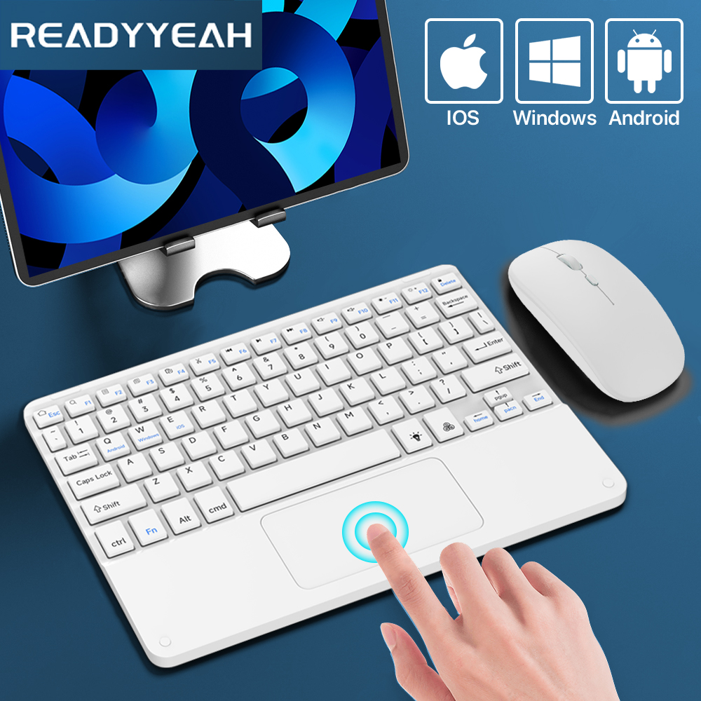 Desk Setup Ipad - Touchpad Keyboard dan Mouse nirkabel, Tablet