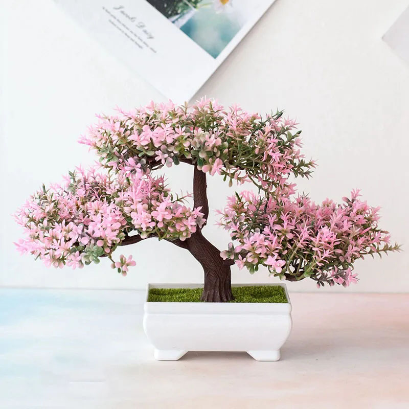 Desk Setup Plant - Tanaman Bonsai buatan, ornamen Pot bunga