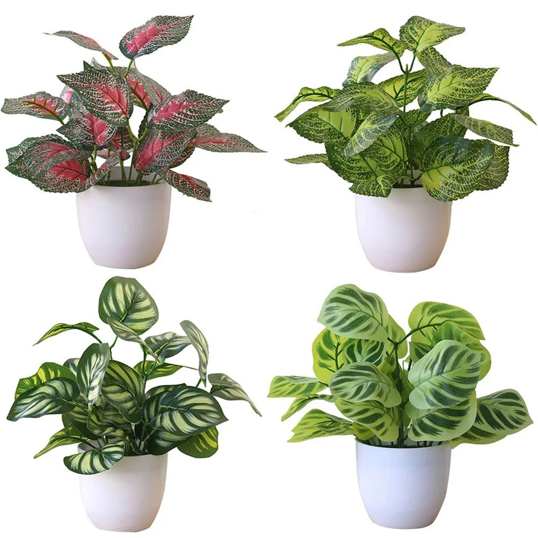 Desk Setup Plant - 1 Buah Pot Tanaman Dedaunan Buatan