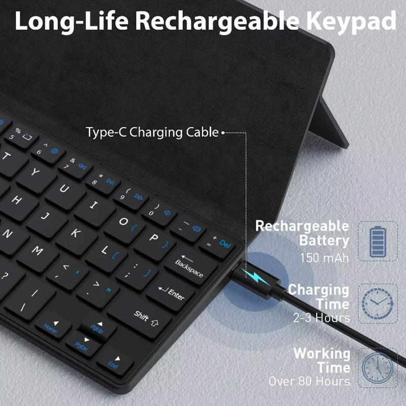Keyboard Bluetooth Mini Lipat  - Desk Setup Ipad ulasan dan harga