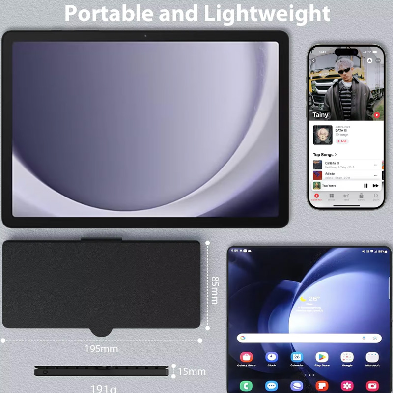 Keyboard Bluetooth Mini Lipat  - Desk Setup Ipad ulasan dan harga