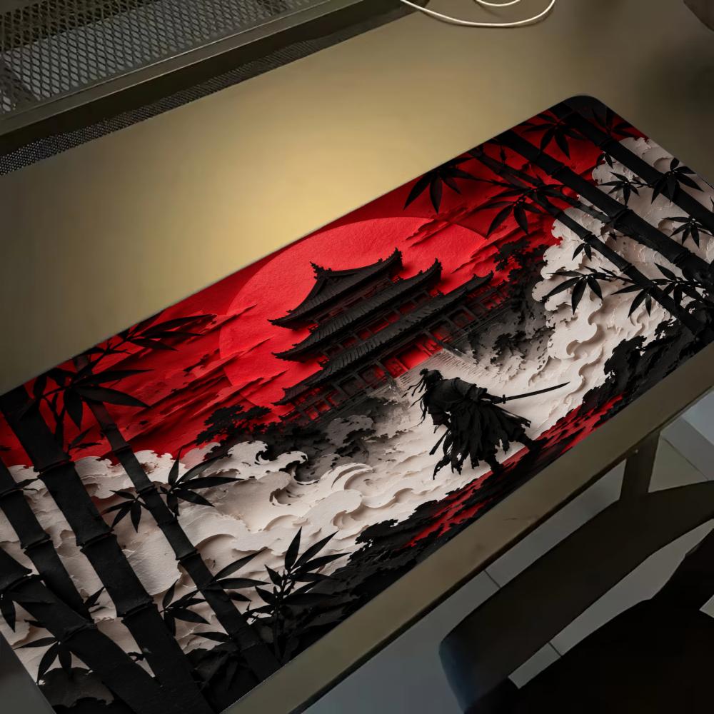 Alas Mouse Samurai Red Moon Ak - Desk Setup Red ulasan dan harga