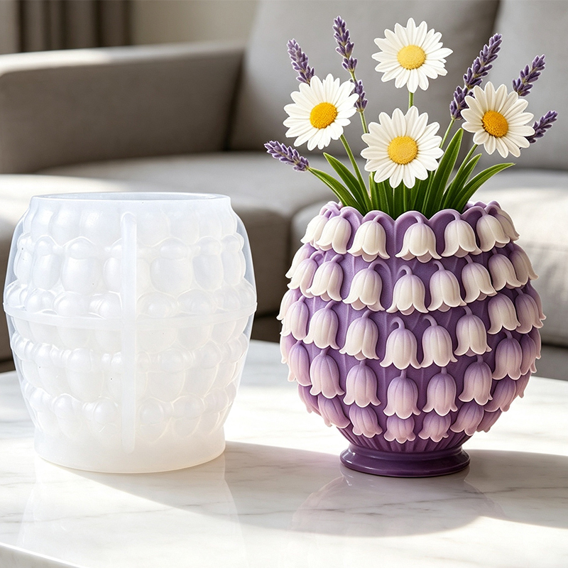 Cetakan Silikon Vas Bunga Lily - Desk Setup Plant ulasan dan harga