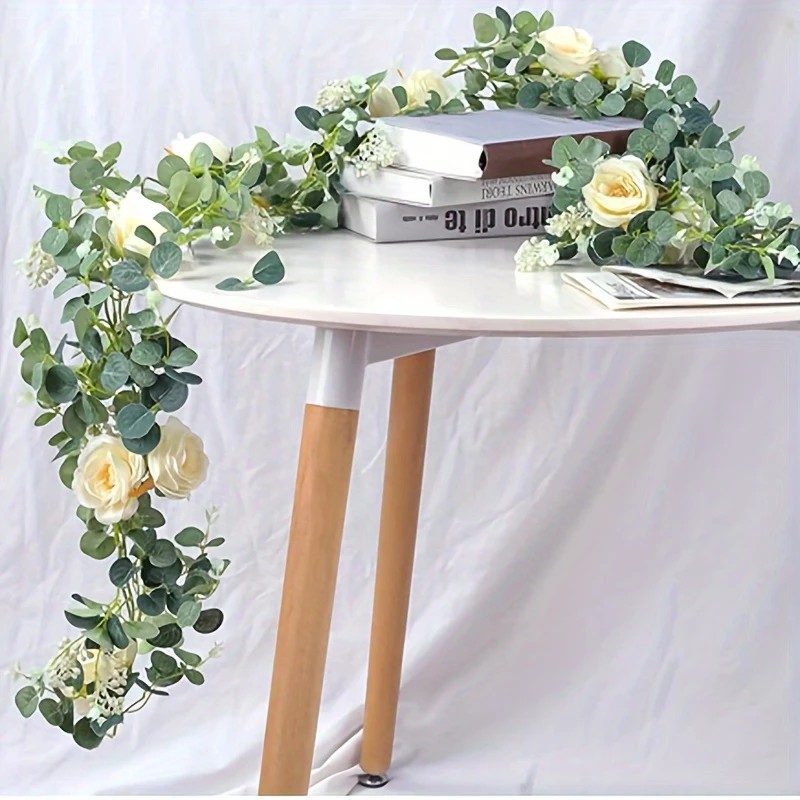 Rangkaian Bunga Eukaliptus dan - Desk Setup Background ulasan dan harga