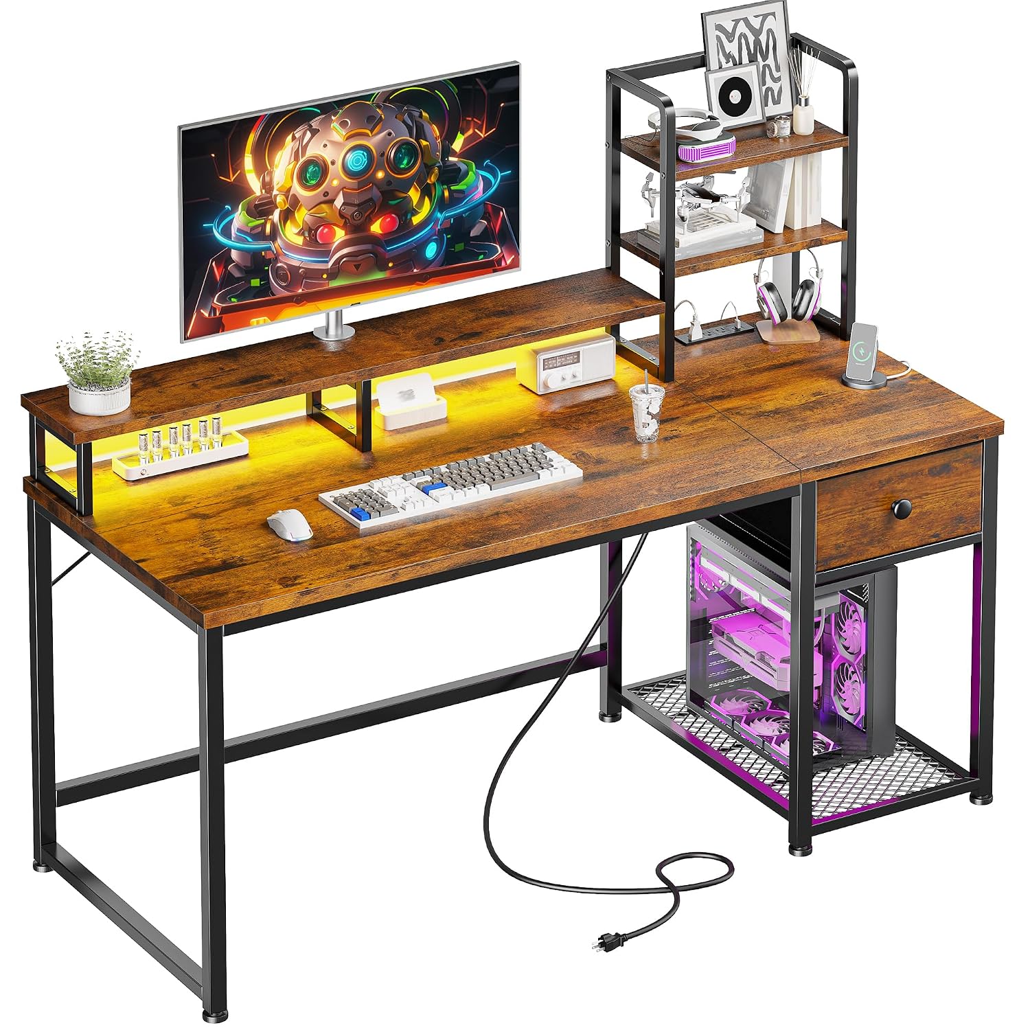 Meja Komputer Kecil Dengan Rak - Desk Setup In Small Bedroom ulasan dan harga