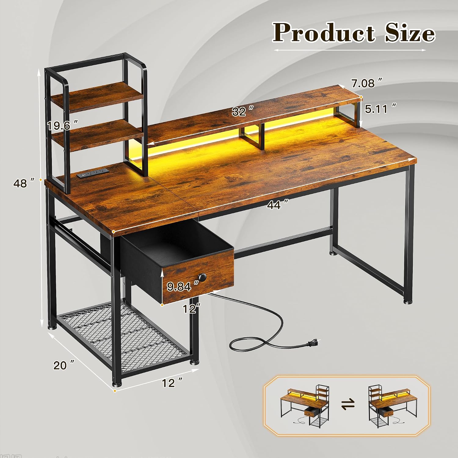 Meja Komputer Kecil Dengan Rak - Desk Setup In Small Bedroom ulasan dan harga