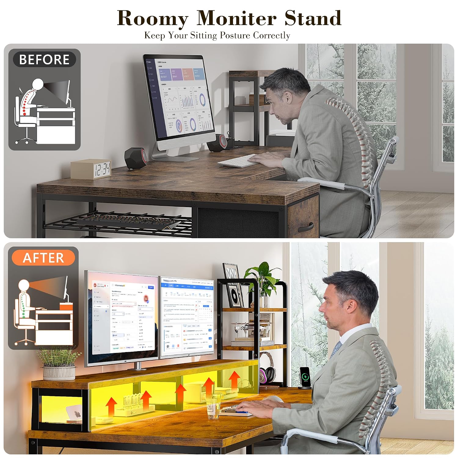 Meja Komputer Kecil Dengan Rak - Desk Setup In Small Bedroom ulasan dan harga