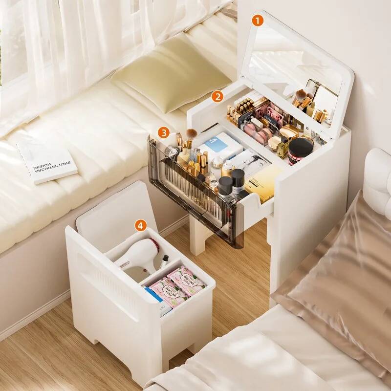 Meja Rias Vanity 3 in 1 dengan - Desk Setup In Small Bedroom ulasan dan harga