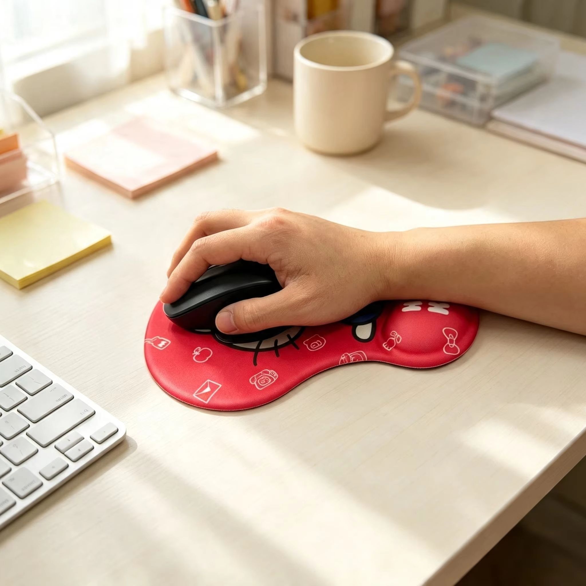 Alas Mouse Gel Bentuk Kucing K - Desk Setup Red ulasan dan harga