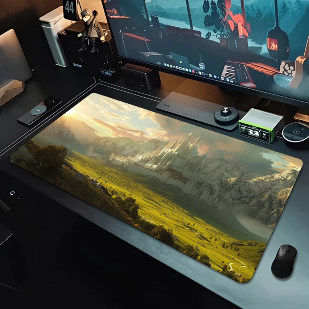 Alas Mouse Gaming Besar Motif  - Desk Setup Red ulasan dan harga