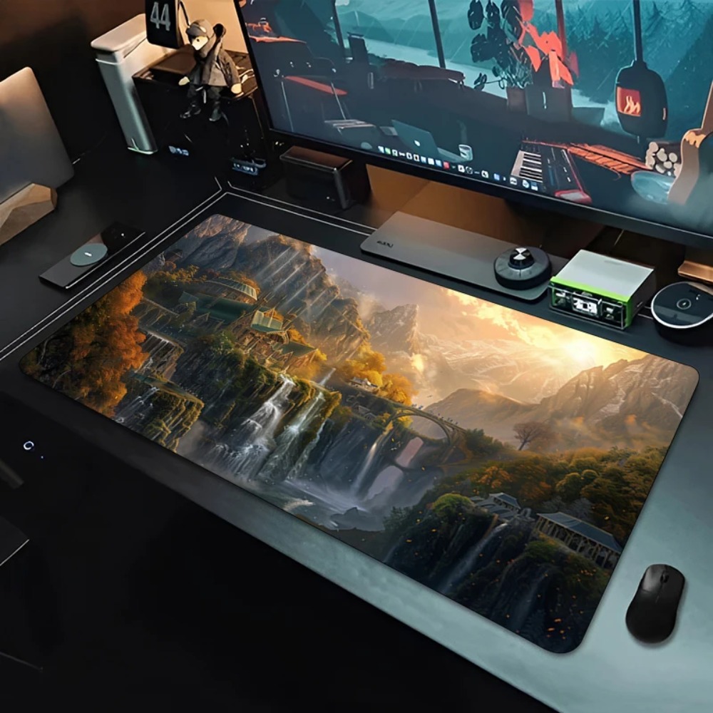 Alas Mouse Gaming Besar Motif  - Desk Setup Red ulasan dan harga