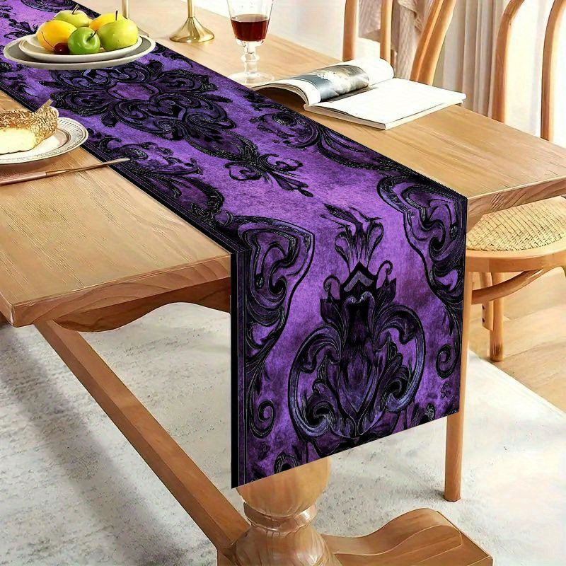 1 buah Bendera Meja Ungu Barok - Desk Setup Background ulasan dan harga