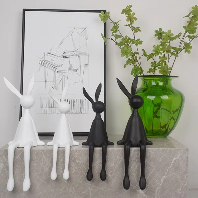 Ornamen Duduk Kelinci Hitam Ke - Desk Setup Background ulasan dan harga
