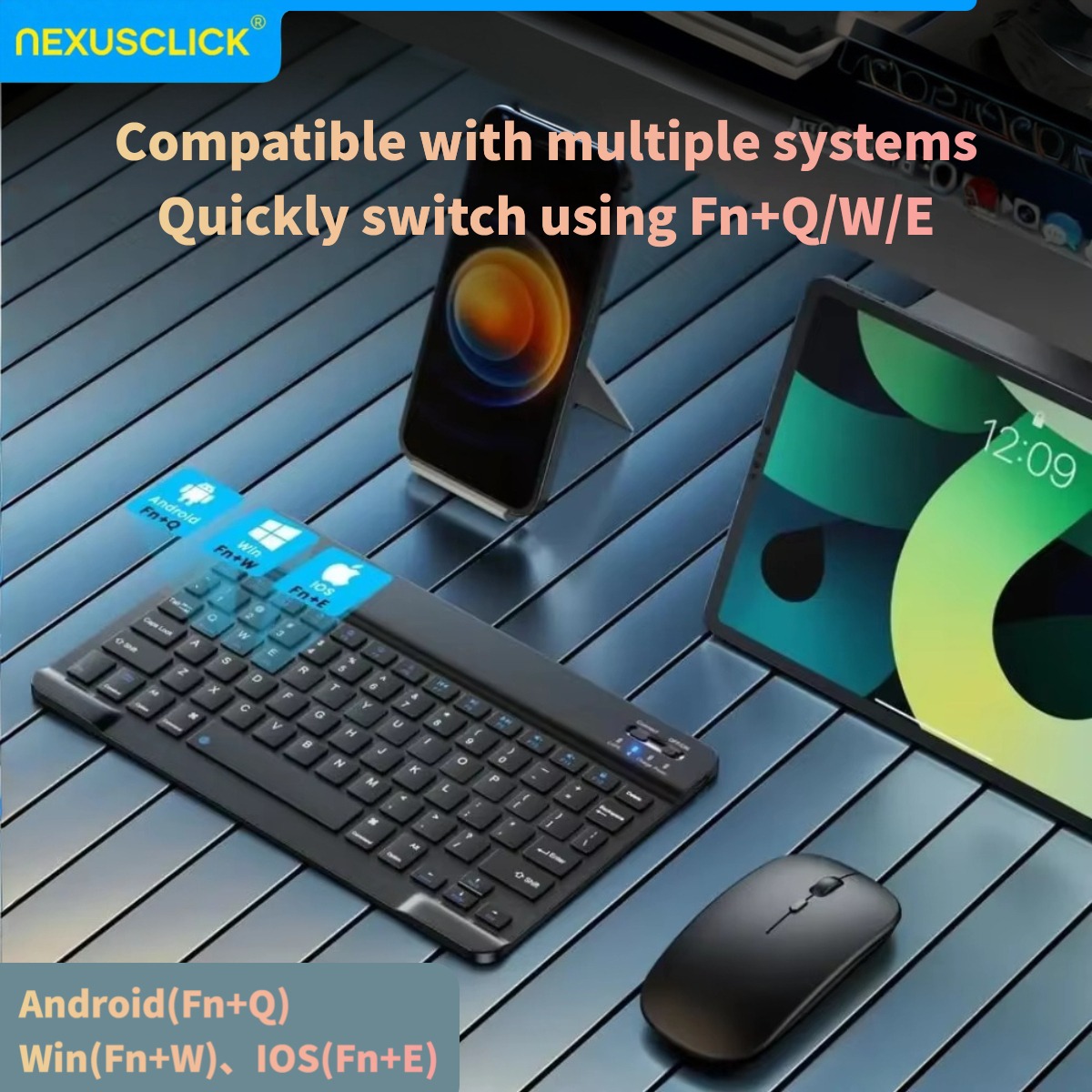 Keyboard Bluetooth Nirkabel Ne - Desk Setup Ipad ulasan dan harga