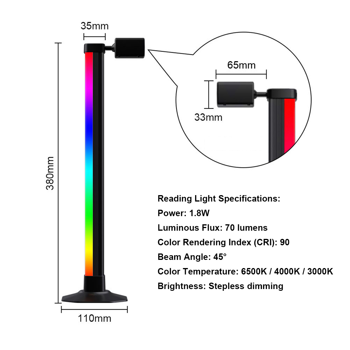 Lampu LED RGB Smart Light Bar  - Desk Setup Background ulasan dan harga