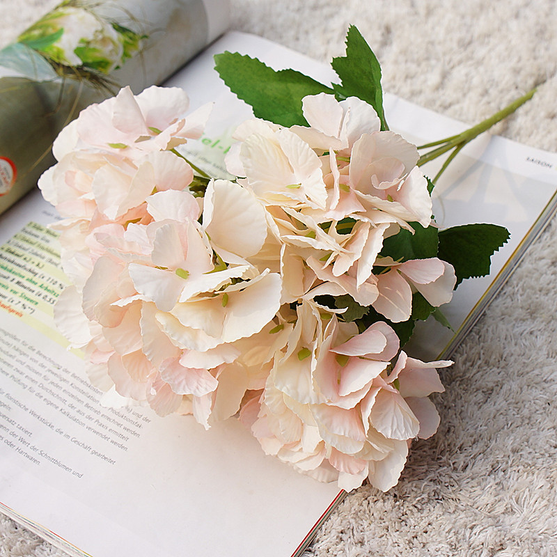 5 kepala bunga Hydrangea buata - Desk Setup Background ulasan dan harga